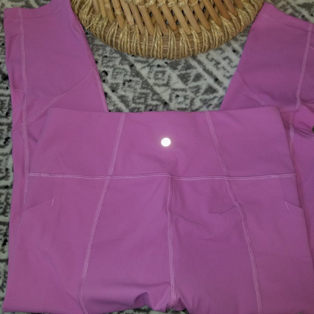 NWT Lululemon Pace Rival Crop Pink Size 8 Magenta - Picture 4 of 9